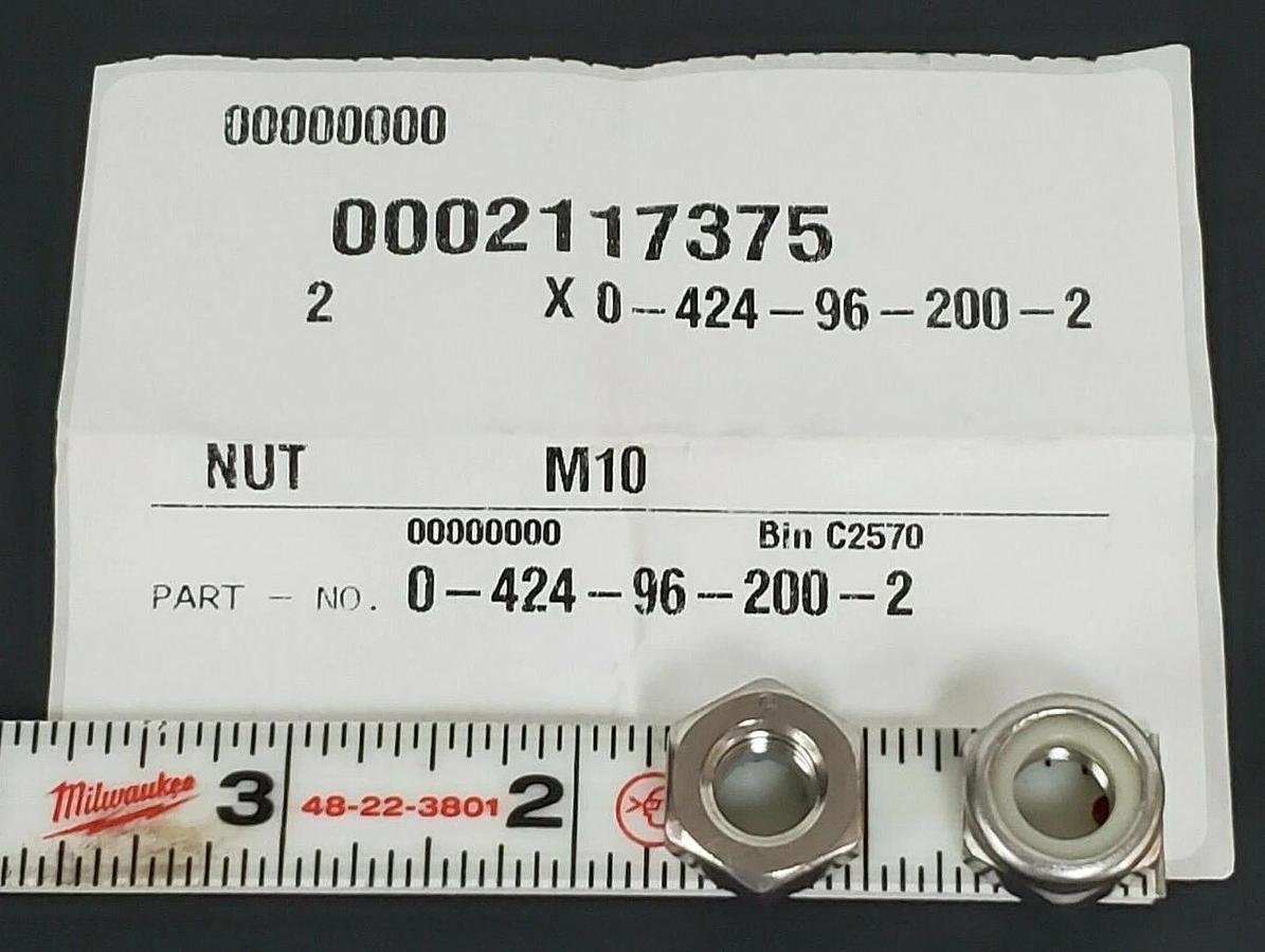 LOT OF 2 NEW KRONES 0-424-96-200-2 NUTS M10, 0424962002
