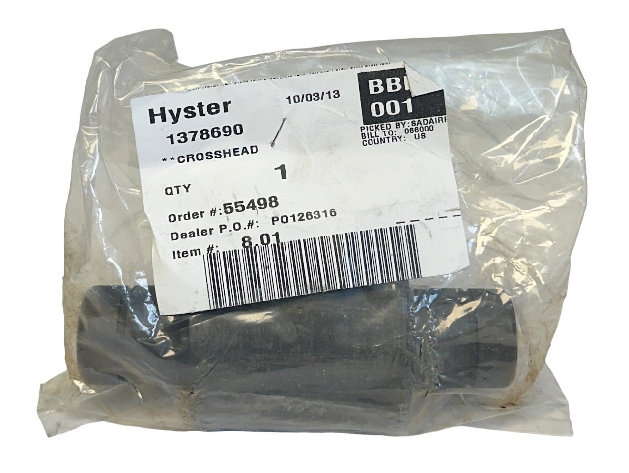 Used HYSTER 1378690 / HY1378690 OEM CROSSHEAD FOR FORKLIFT NSNP