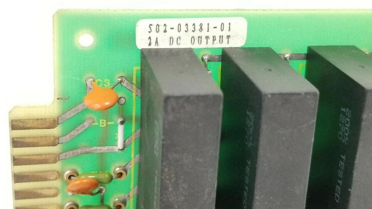 Used GIDDINGS & LEWIS ELECTRONICS 502-03381-01 DC OUTPUT BOARD 501-03437-02 W/ DC60MP
