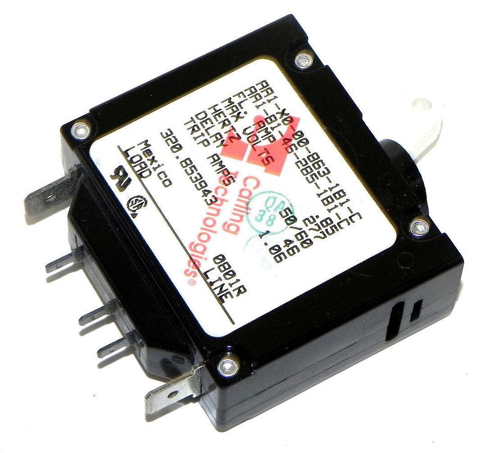 Used NIB CARLING TECHNOLOGIES AA1-X0-00-863-1B1-C TRIP AMPS 1.06, 320.853943