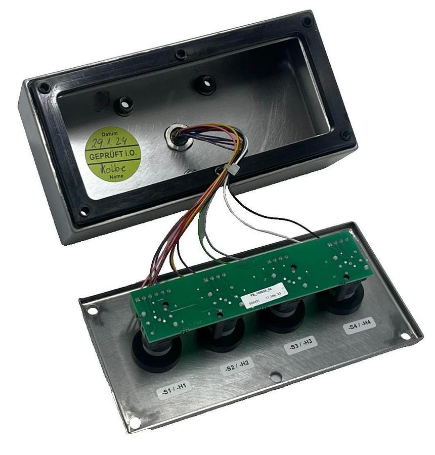 NEW STAINLESS STEEL 4 PUSH-BUTTON CONTROL ENCLOSURE BOX 7-1/8" X 3-1/2" X 2-1/4"
