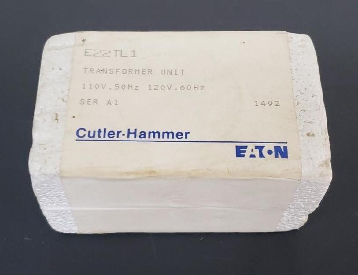 NEW EATON CUTLER-HAMMER E22TL1 TRANSFORMER UNIT SER. A1, 110V 50HZ, 120V 60HZ