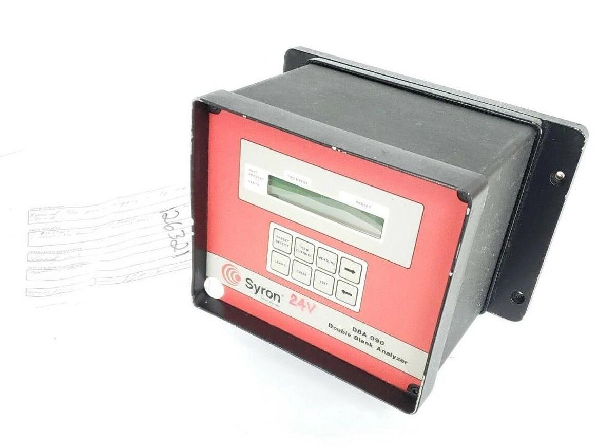 Refurbished SYRON DBA 090 DOUBLE BLANK ANALYZER DBA090, 24VDC (REPAIRED)
