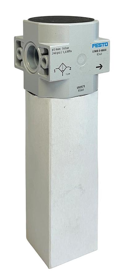 Used FESTO LFMB-D-MAXI / 192571 / LFMBP-D-MAXI PNEUMATIC FINE FIBER FILTER NSNP
