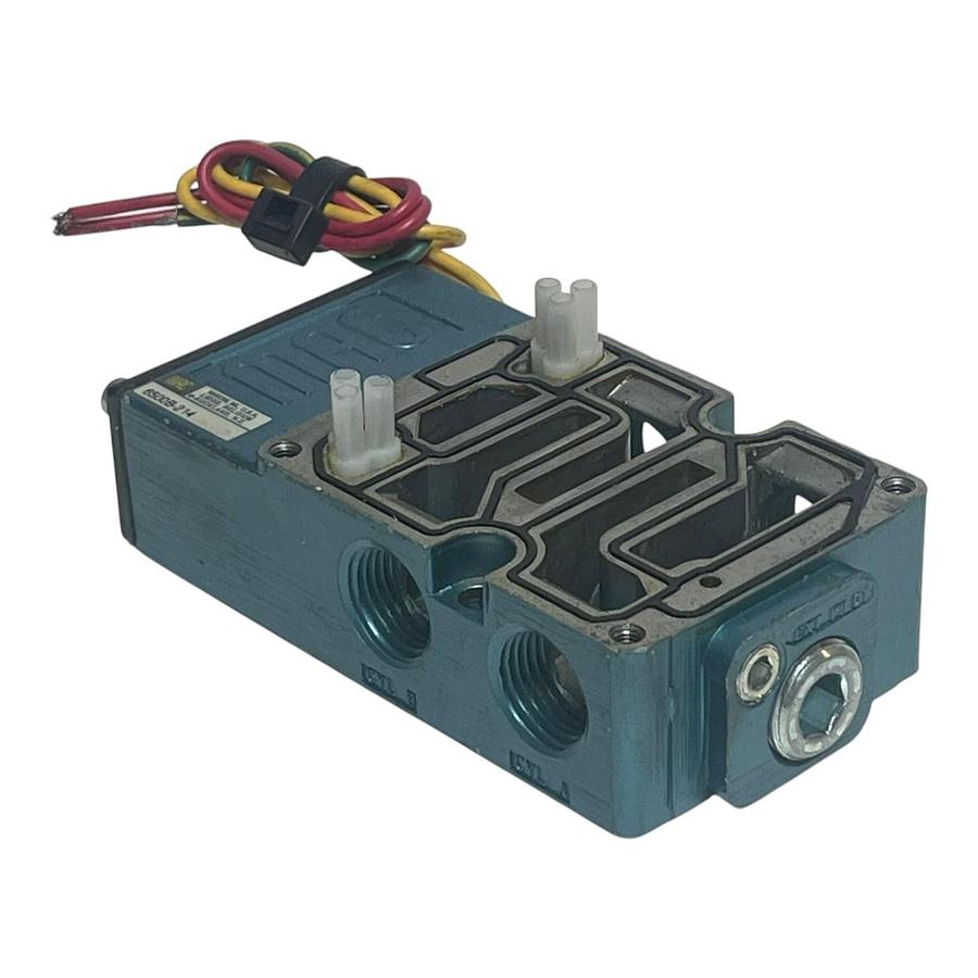 Used MAC Valves 6500B-214 Air Solenoid Valve Base Manifold 6500 Series NEW SURPLUS