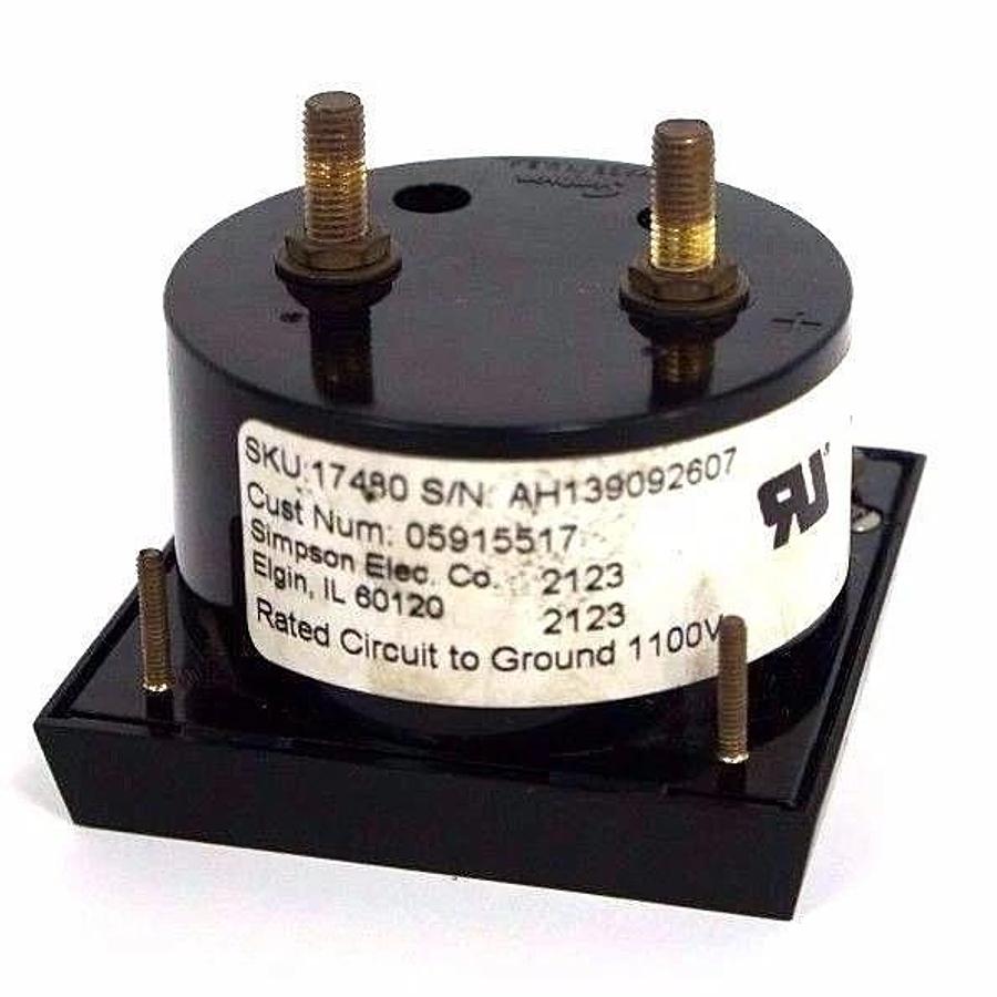 Used SIMPSON 17480 METER SK525-114B 0-10 D.C. AMPERES