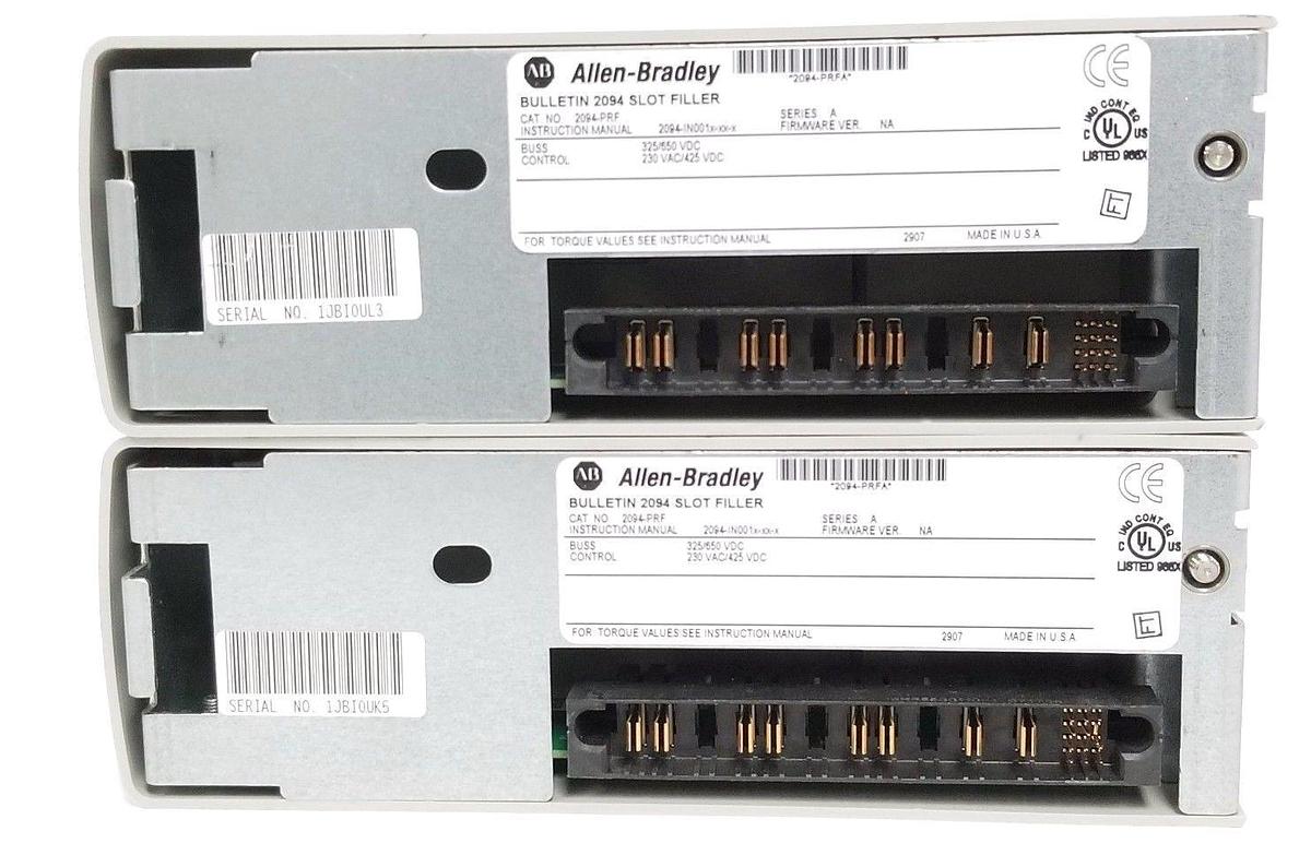 Used LOT OF 2 ALLEN BRADLEY 2094-PRF SLOT FILLERS 2094PRF, SER. A