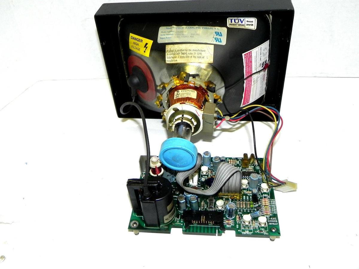 Used Z AXIS INC V209AM020 MONITOR CRT 12VDC 1.50ADC MAX 9IN DISPLAY W/O ENCL