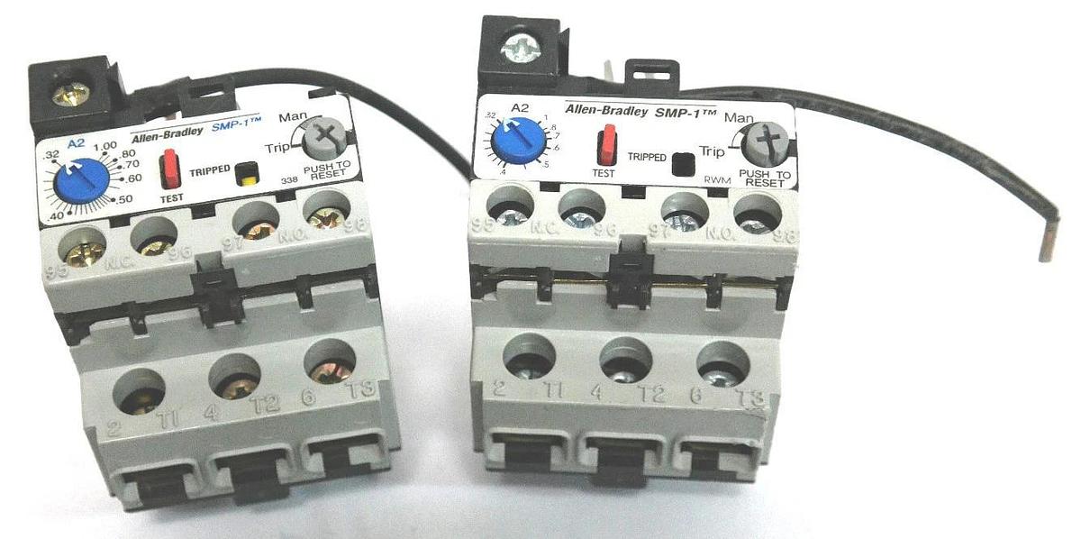 Used LOT OF 4 ALLEN BRADLEY 193-A2C1 OVERLOAD RELAYS 193A2C1, SER. A, TRIP CLASS 20