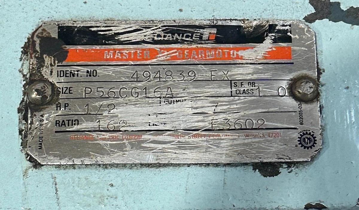 Refurbished RELIANCE ELECTRIC 494839-EX / P56CG16A MASTER XL GEARMOTOR 1/2HP 162 RATIO REP