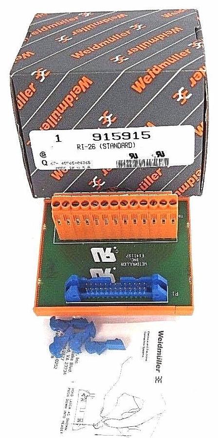 Used NIB WEIDMULLER RI-26 INTERFACE MODULE RI26, E14197, 915915