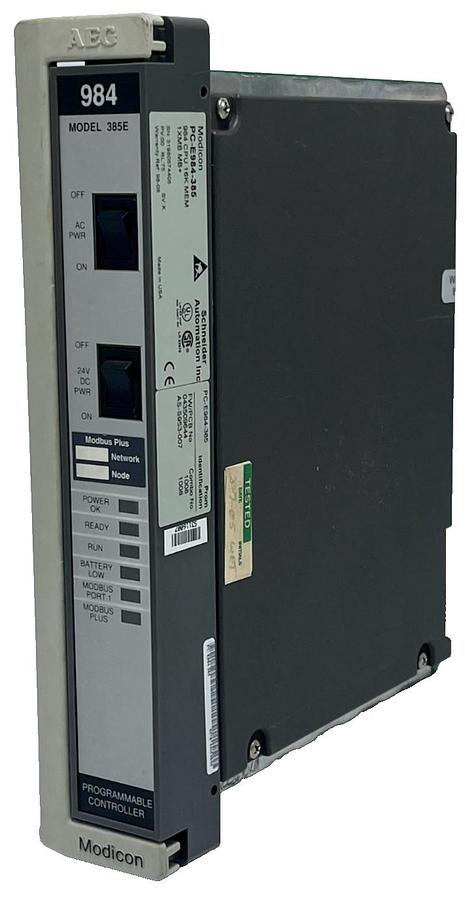 Used Schneider Electric Modicon PC-E984-385 984 CPU 16K Memory MB/MB+ Controller