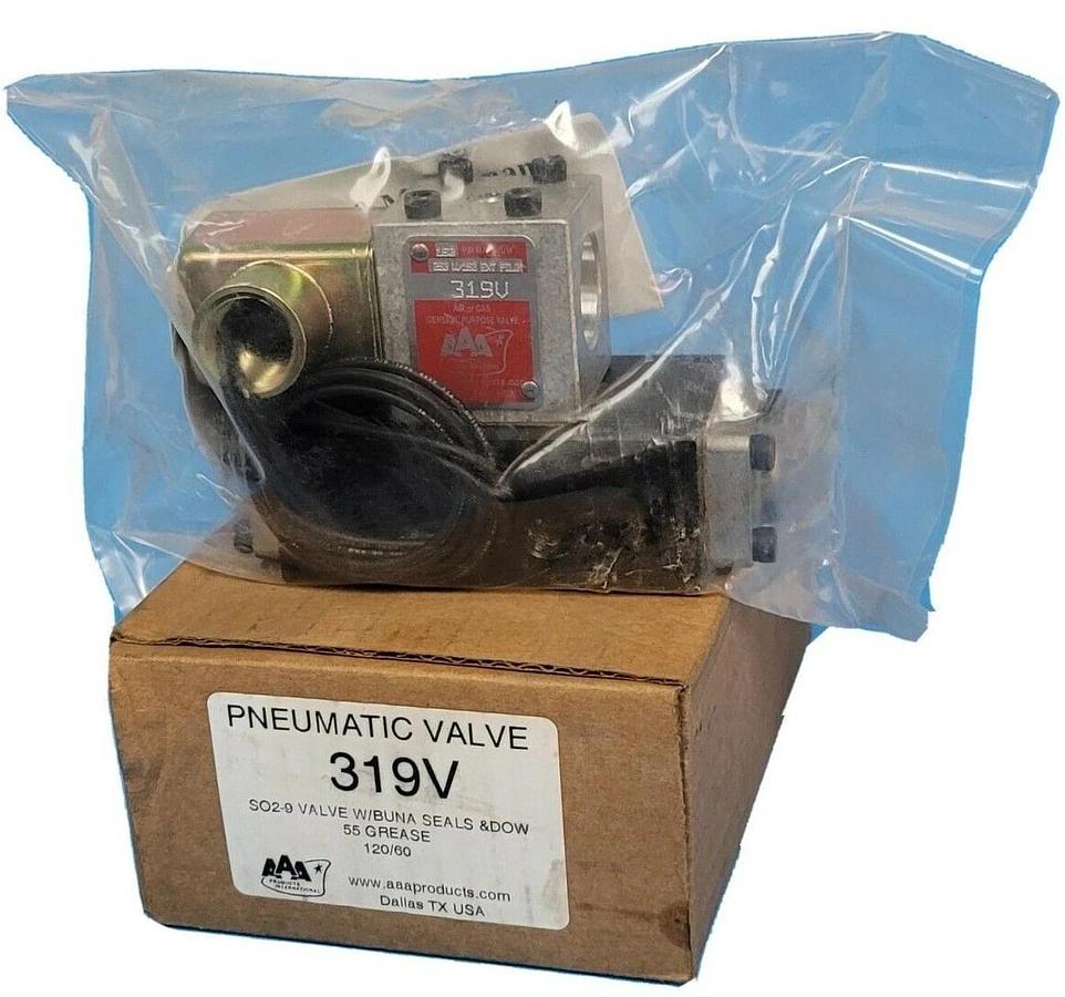 Used NIB AAA PRODUCTS 319V VALVE 2 POSITION 0.25'' PORT 50 TO 160 PSI 120VAC 11W COIL