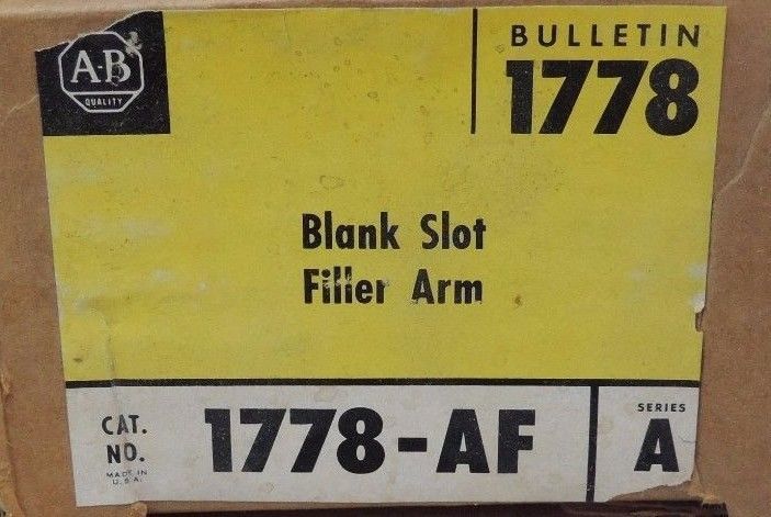 Used LOT OF 8 NEW ALLEN BRADLEY 1778-AF BLANK SLOT FILLER ARMS SER A 634184-15 1778AF