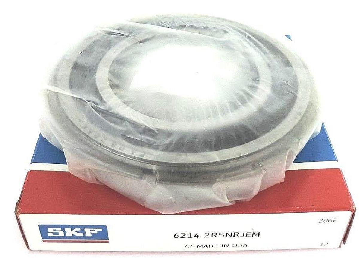 Used NIB SKF 62142RSNRJEM BALL BEARING SINGLE ROW W/SNAP RING 6214-2RSNRJEM