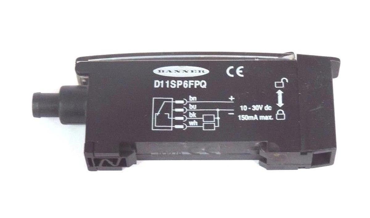 Used BANNER D11SP6FPQ PHOTOELECTRIC SENSOR 43350