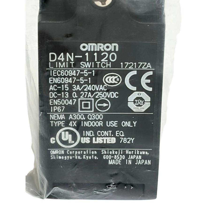 Omron D4N-1120 Safety Limit Switch Roller Lever 17217ZA - New Surplus