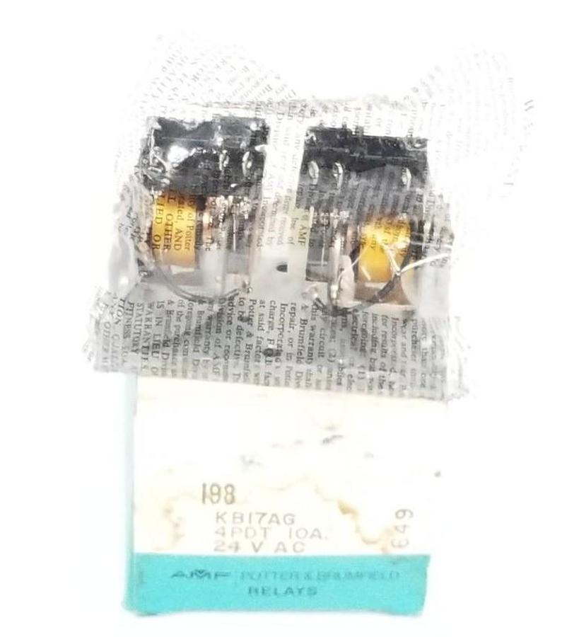 Used NIB POTTER & BRUMFIELD KB17AG RELAY MODULE 4PDT 10A, 24V AC, 198