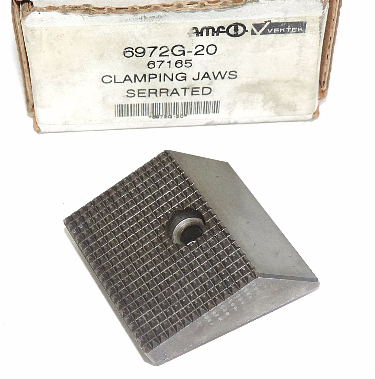 Used NIB AMF 6972G-20 CLAMPING JAW SERRATED 6972G20
