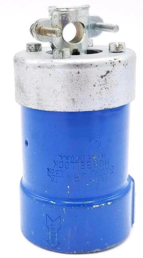 Used HUBBELL 5 WIRE (4 POLE + EQ. GR.) 20A 250 VDC, 30A 600VAC PLUG
