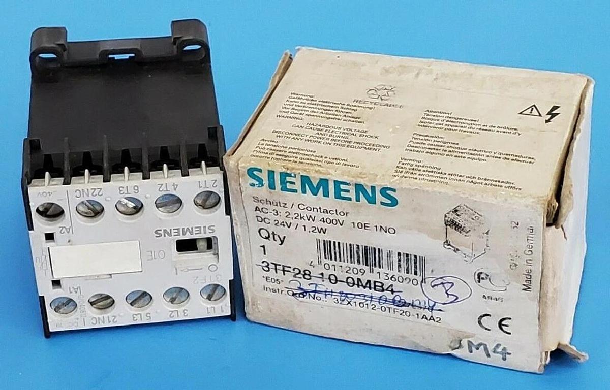 Used SIEMENS 3TF2801-0MB4 CONTACTOR 3TF28010MB4
