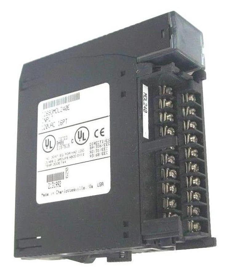 Used GE FANUC IC693MDL240E INPUT MODULE 16PT 120VAC INPUT MISSING DOOR