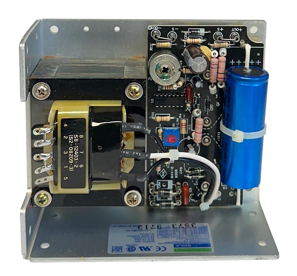 Used SOLA SLS-24-024 / SLS24024 REGULATED POWER SUPPLY 24VDC OUTPUT 2.4A NSNP