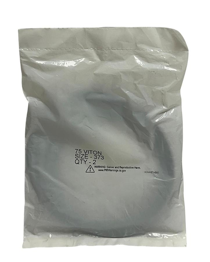 Used 2 TRELLEBORG MCMASTAB65 O-RINGS SIZE 373 VITON 75 OEM 9x9-3/8x3/16 BLACK NSFS