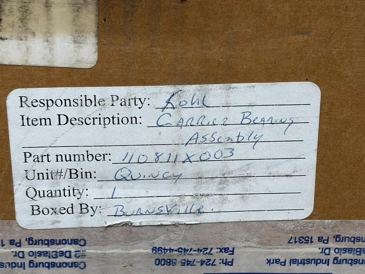 Used Quincy Compressor 110811X003 Bearing Carrier Assembly Kit O-Rings Filter New