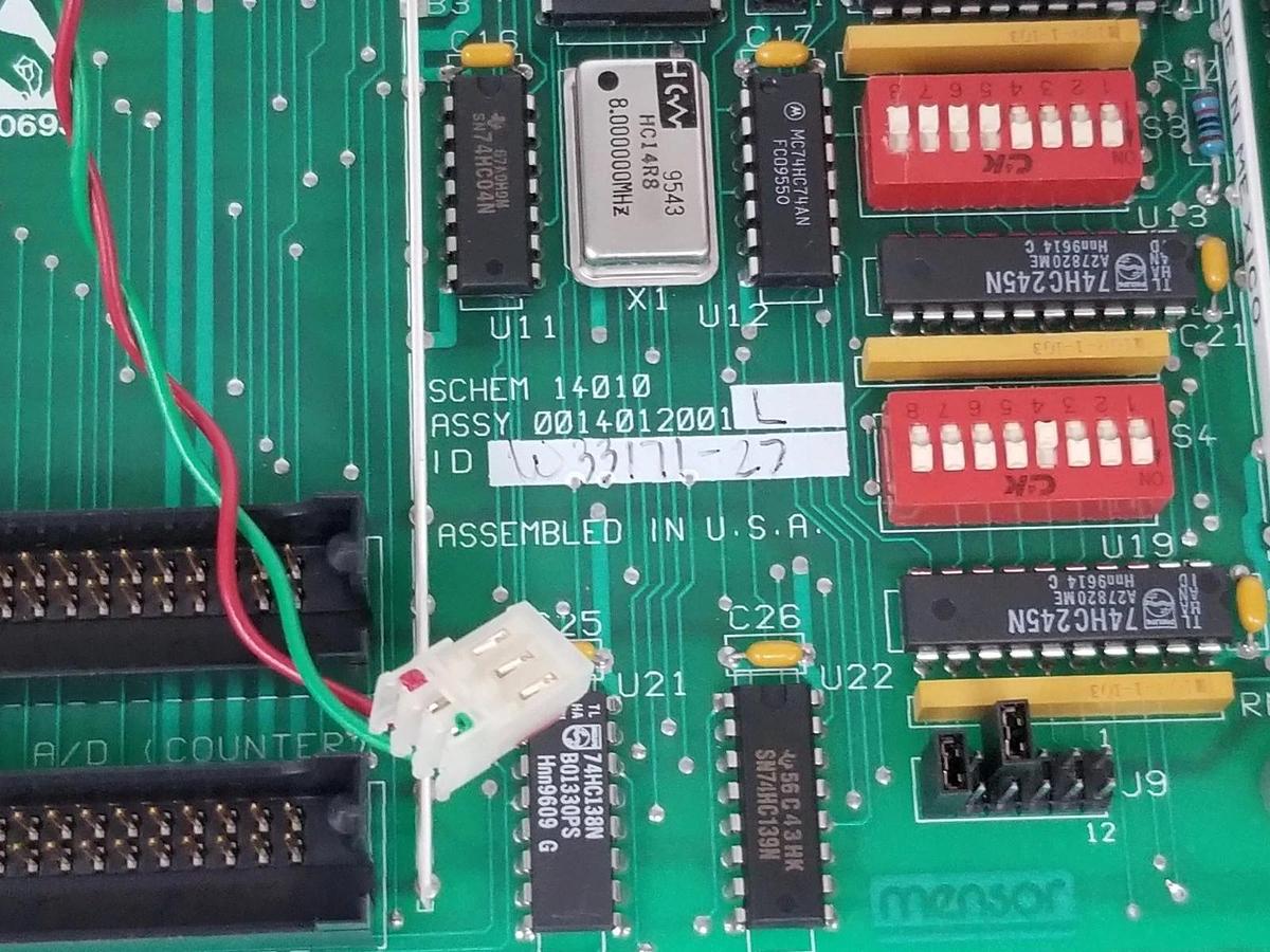 Used MENSOR CORP. 0014012001 MAIN CONTROL BOARD 14010 , 0014011001
