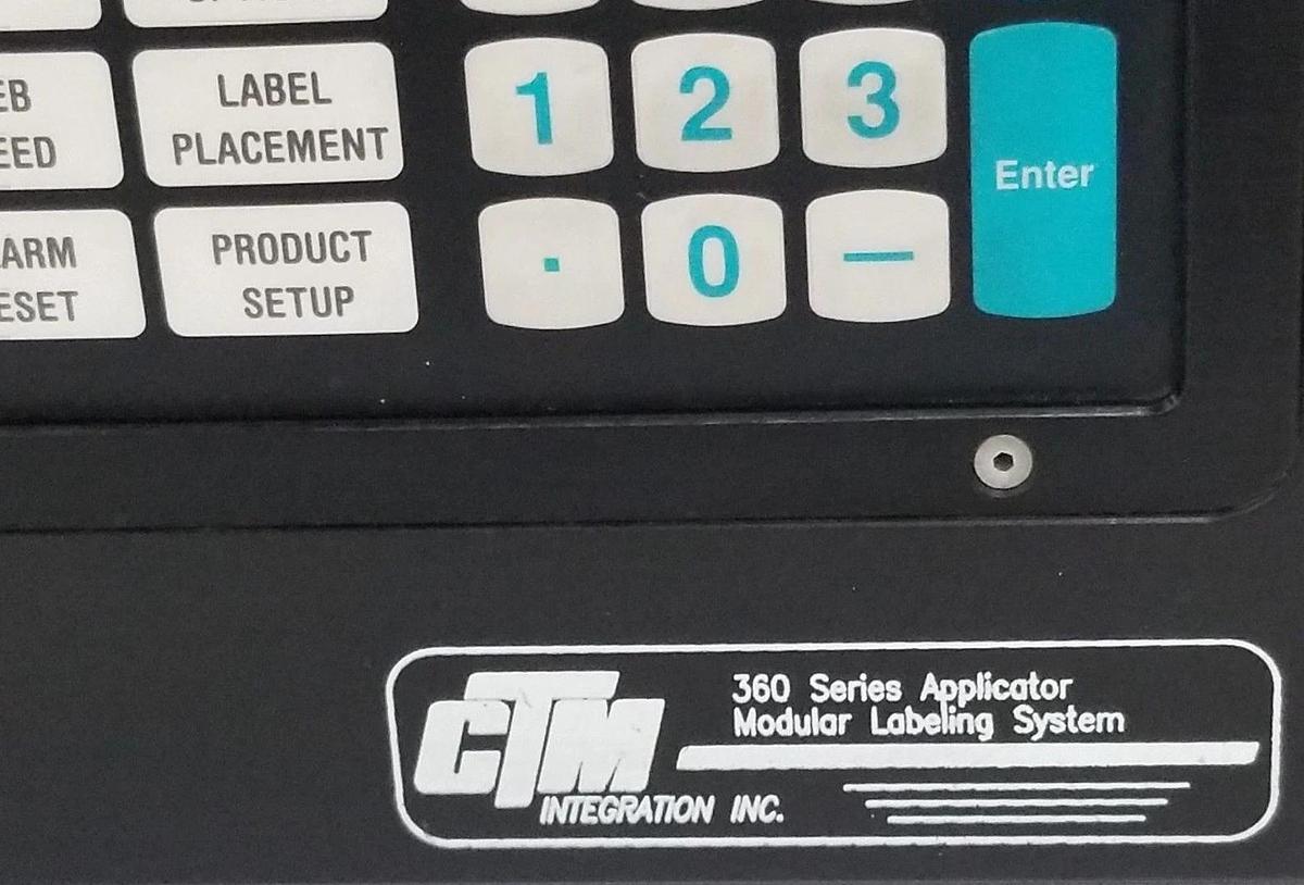 Used CTM INTEGRATION 360 SERIES APPLICATOR MODULAR LABELING SYSTEM