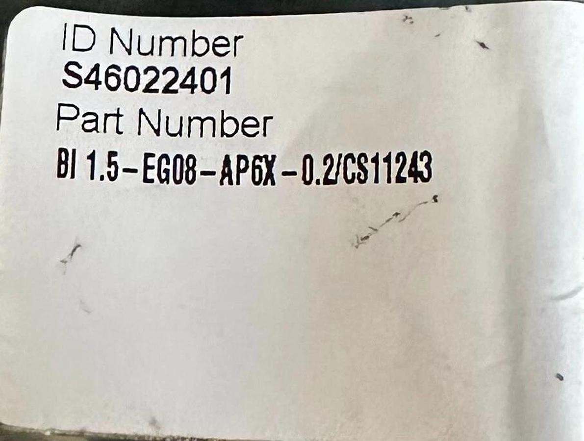 Used 2 TURCK BI 1.5-EG08-AP6X-0.2/CS11243 / BI15EG08AP6X02CS11243 SENSORS S46022401