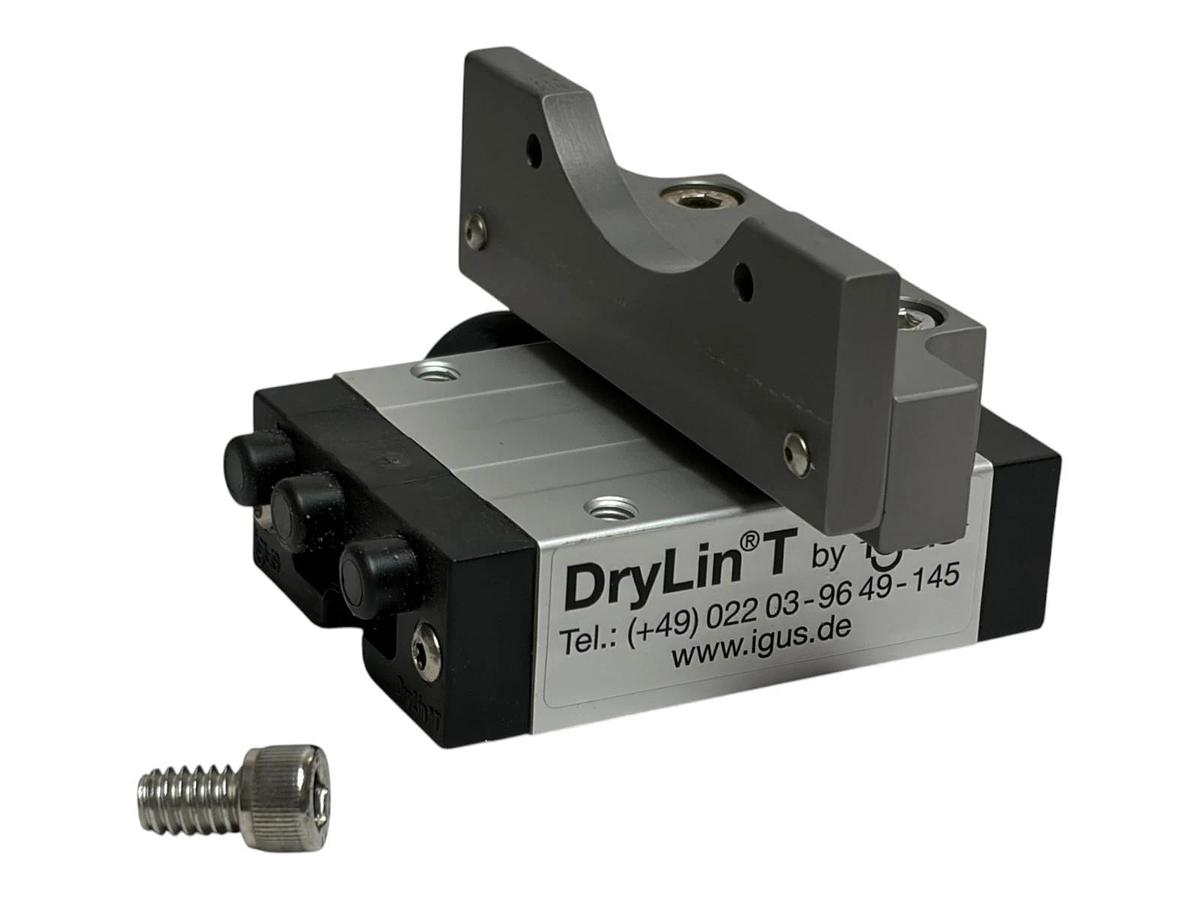 Used Igus DryLin T TW-01-15 Linear Guide Rail Carriage Slide Assembly Adjustable