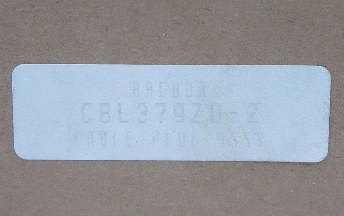 Used NIB BALDOR CBL379ZD-2 CABLE & PLUG ASSY CBL379ZD2
