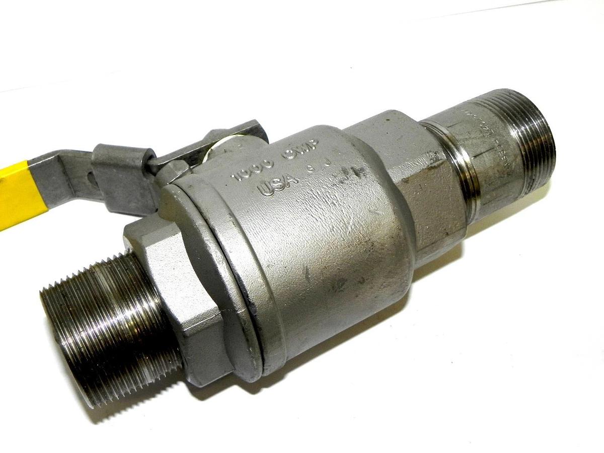 Used APOLLO 76F-107-27 BALL VALVE BODY: CF8M STEM: 316 S.S. 1-1/2''