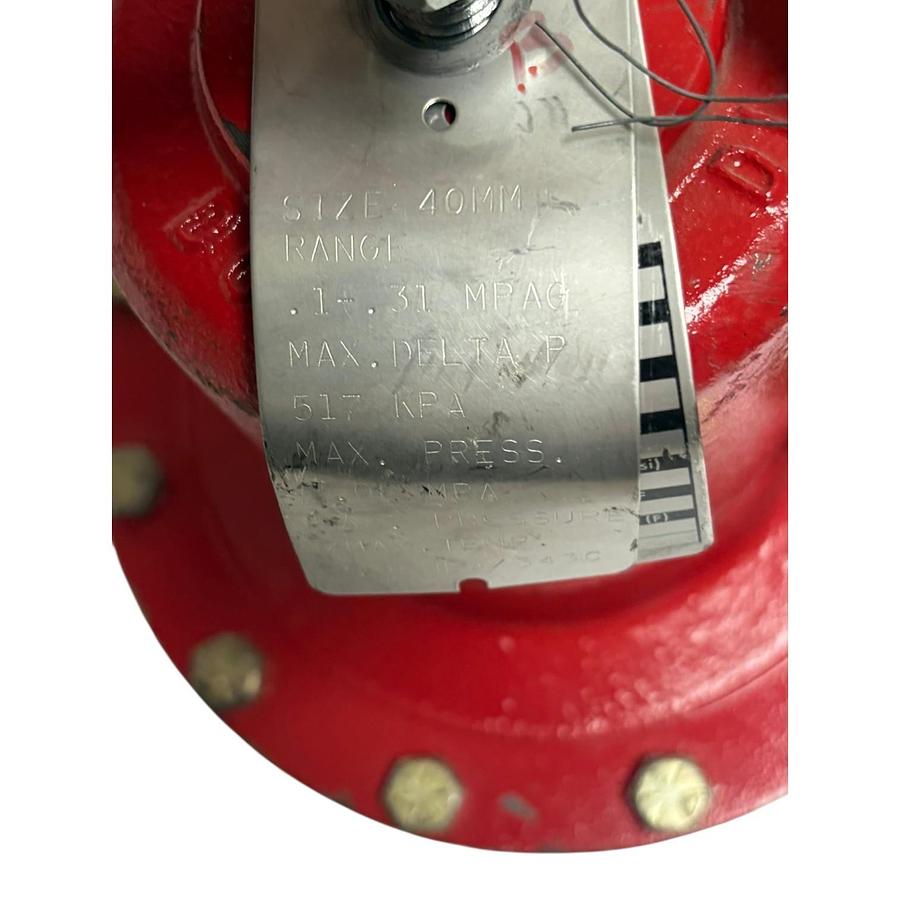 Used Jordan Valve 1-1/2" Model 60 Sliding Gate Pressure Regulator Valve 316SS New
