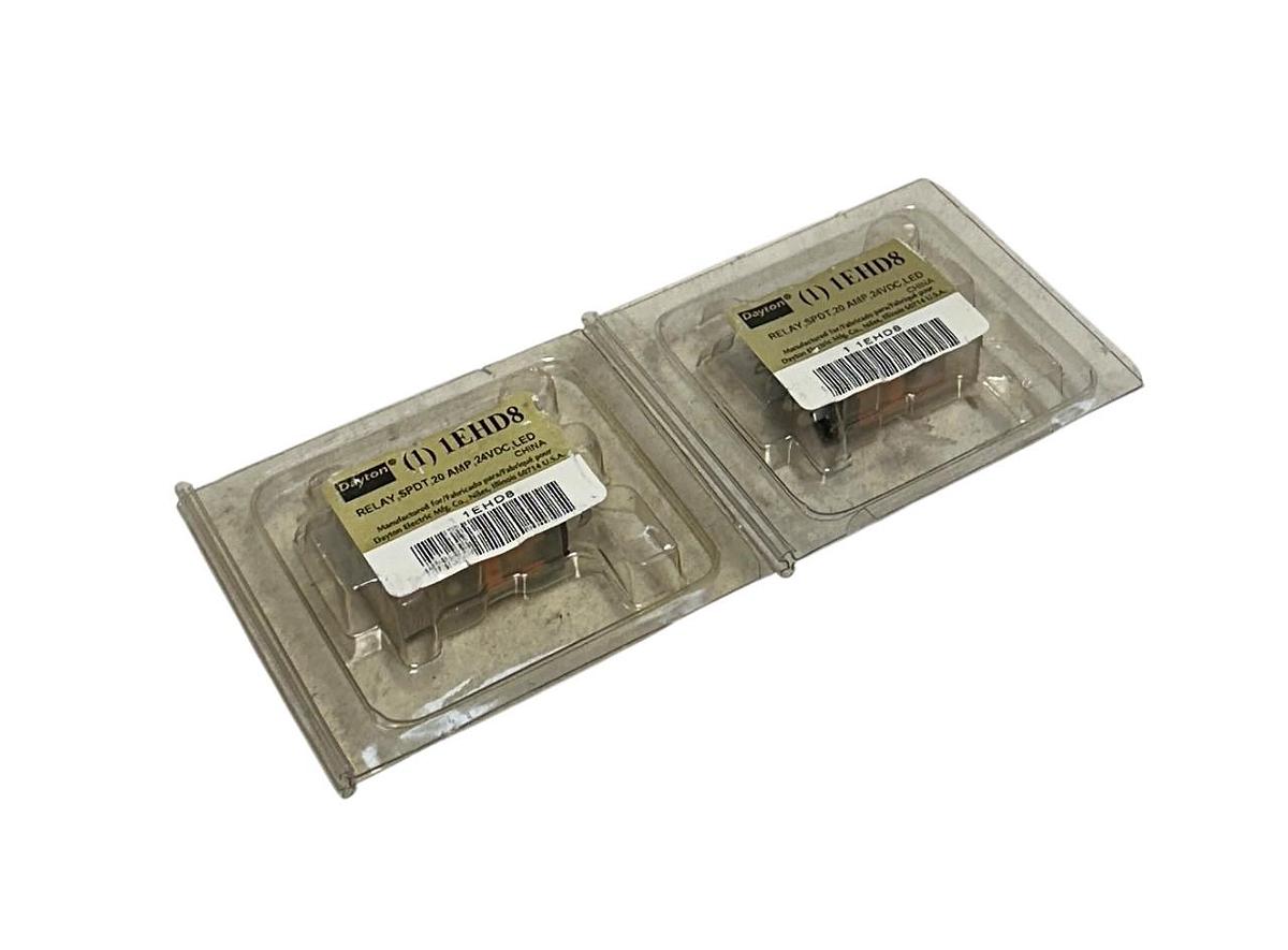 Used 2 DAYTON 1EHD8 GENERAL PURPOSE ICE CUBE RELAYS PLUG-IN 20A 24VDC LED NSMP