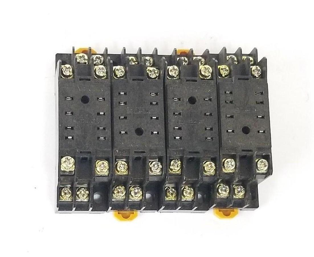 Used LOT OF 4 OMRON PYF08A RELAY SOCKETS 2-M4X10