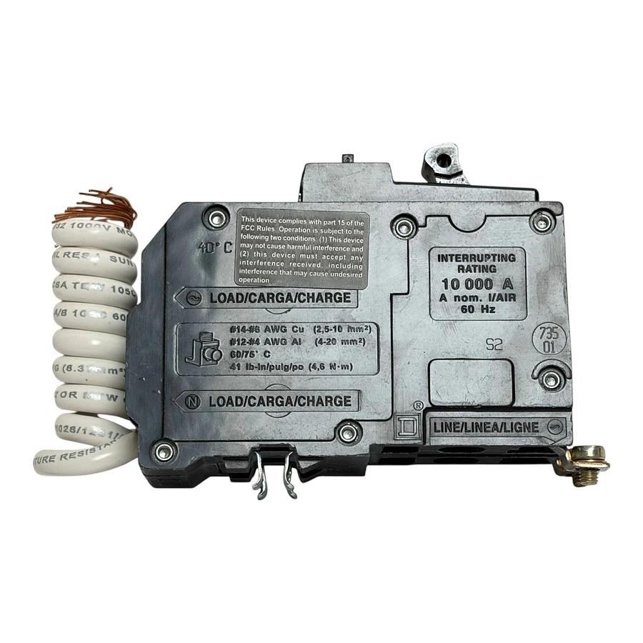Square D QOB240EPD 40A 2 Pole 120/240V Ground Fault Equipment Protection Breaker