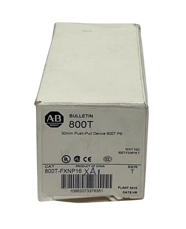 Used ALLEN BRADLEY 800T-FXNP16 /T BULLETIN 800T 30mm PUSH-PULL PUSH BUTTON OEM NSMP