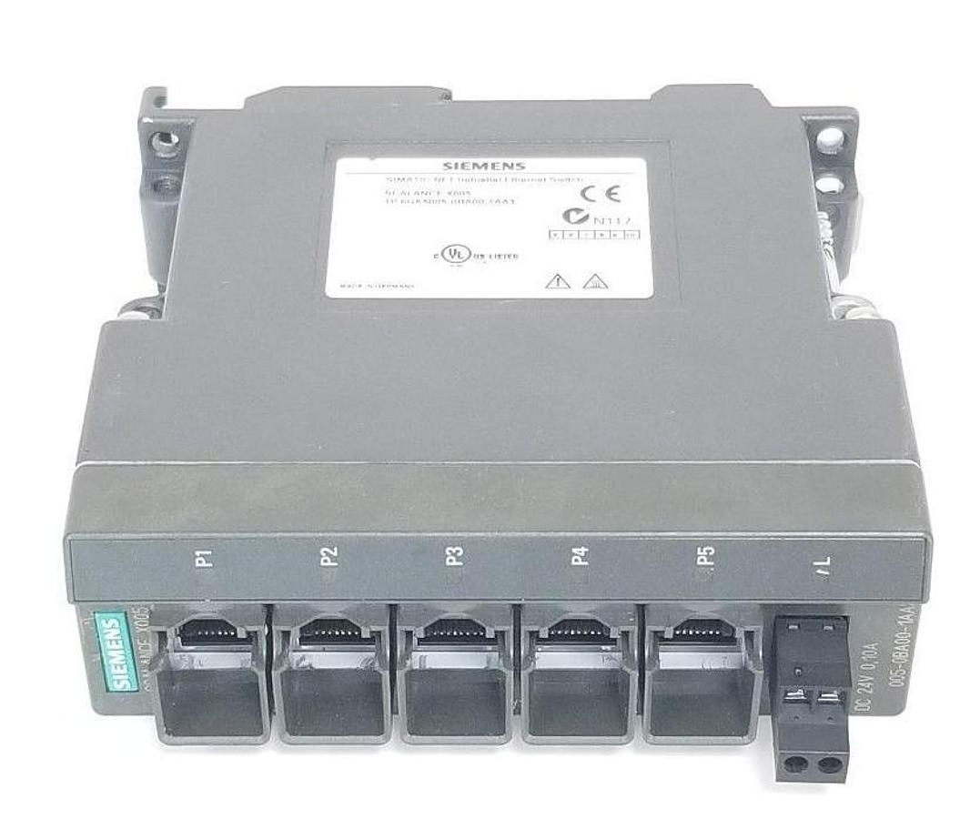 Used SIEMENS SCALANCE X005 1P 6GK5-005-0BA00-1AA3 ETHERNET SWITCH 6GK50050BA001AA3