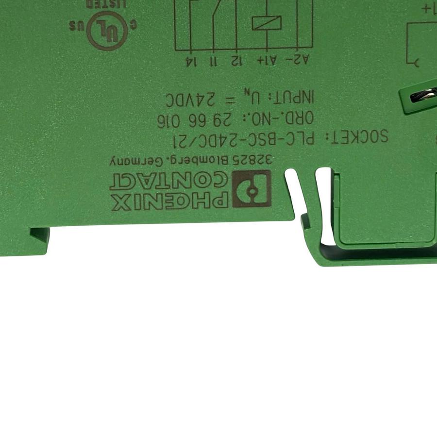 Lot of 2 Phoenix Contact PLC-RSC-24DC/21 2966171 Complete Relay Modules 24VDC 6A