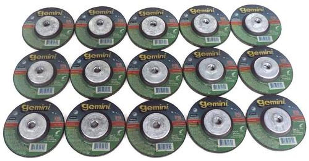 Used LOT OF 15 NEW NORTON GEMINI TYPE 27 GRINDING WHEELS 4-1/2 X 1/4 X 5/8-11"