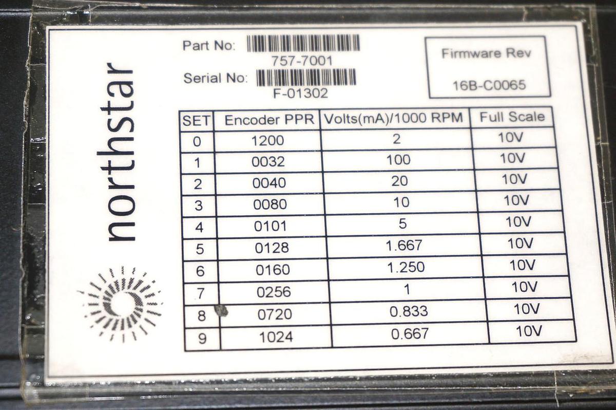 Used NORTH STAR RIMF2V FREQUENCY TO VOLT CONVERTER P/N. 757-7001, 115-230VAC, 50-60HZ