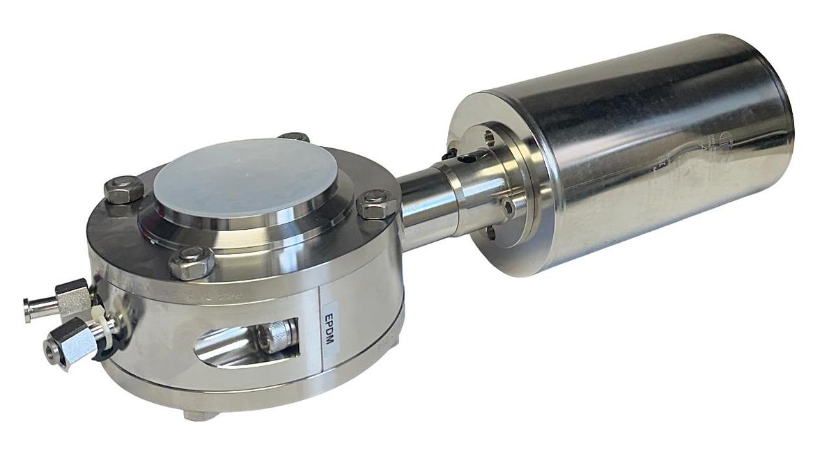 Used KIESELMANN 4867080130-041 / 4867080130041 LEAKAGE BUTTERFLY VALVE STAINLESS NSMP