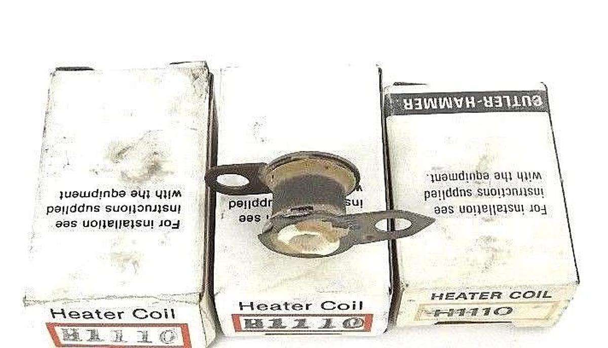 Used LOT OF 3 NEW CUTLER HAMMER H1110 OVERLOAD THERMAL UNIT HEATING ELEMENTS