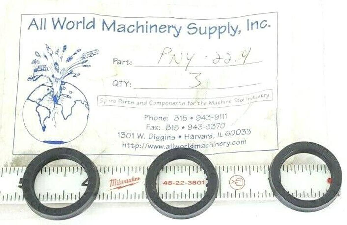 Used LOT OF 3 NEW ALL-WORLD MACHINERY SUPPLY PNY-22.4 O-RING SEALS PNY224