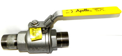 Used APOLLO 76F-107-27 BALL VALVE BODY: CF8M STEM: 316 S.S. 1-1/2''