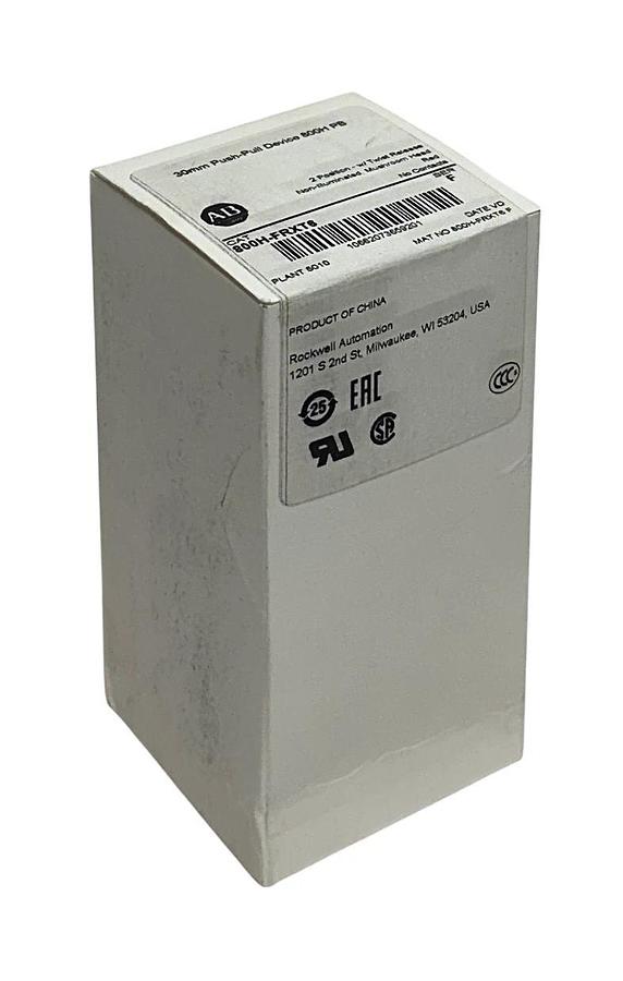 Used ALLEN BRADLEY 800H-FRXT6 /F 30mm PUSH-PULL BUTTON TWIST RELEASE RED 2-POS NSFS