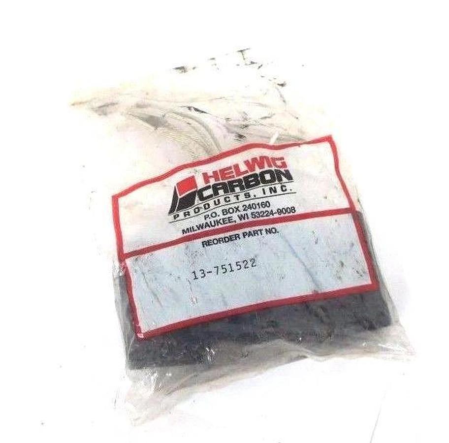 Used BAG OF 4 NEW HELWIG CARBON 13-751522 CARBON BRUSHES 0.75" x 1.5" x 2.5" 13751522